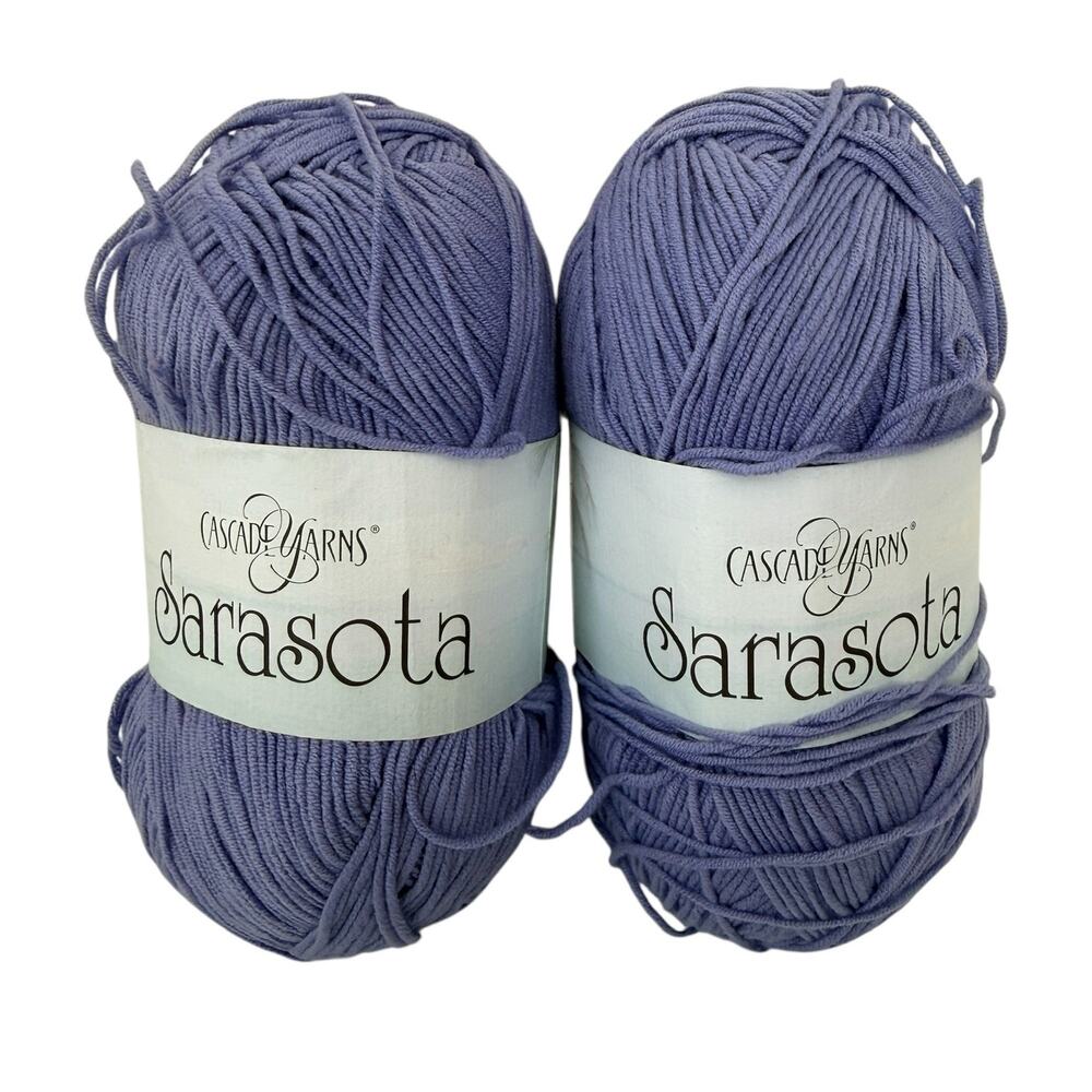 Cascade Yarns Sarasota Purple Color # 228 Lot #25478 3.5 oz 314 Yards 2 Pack